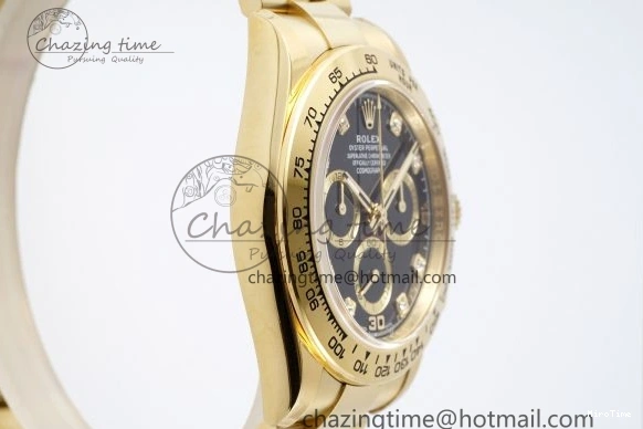 MiroTime 0228 Daytona 116508 BTF 1:1 Best Edition Black Diamonds Dial on YG Bracelet SA Sporty 2151